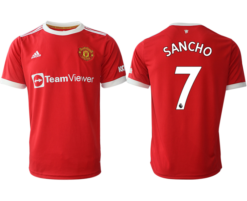 Men 2021-2022 Club Manchester United home red aaa version #7 Adidas Soccer Jersey1->juventus jersey->Soccer Club Jersey